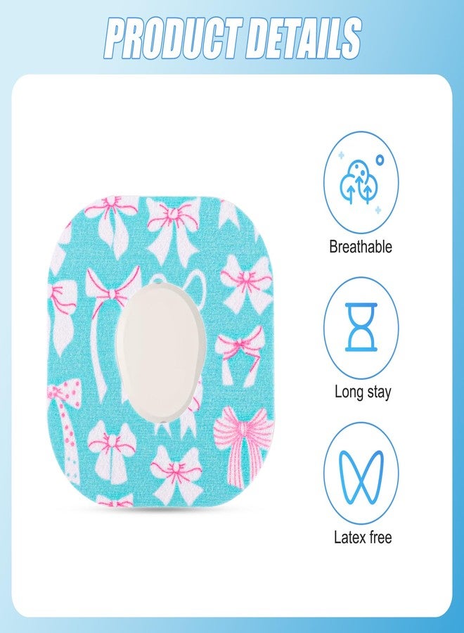 XIHIRCD 25pcs Sensor Covers for Dexcom G7, Waterproof Sensor Patches Cute Pink Bow-Knot Style Patch Adhesive Over Sticker Overpatch Accessories Compatible with Dexcom G7 - Image 4